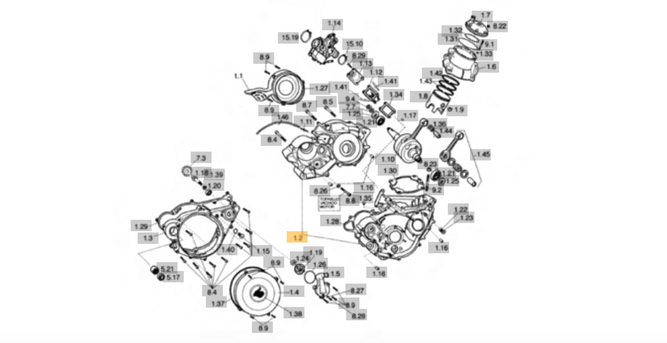 Sherco Crankcase Set M002