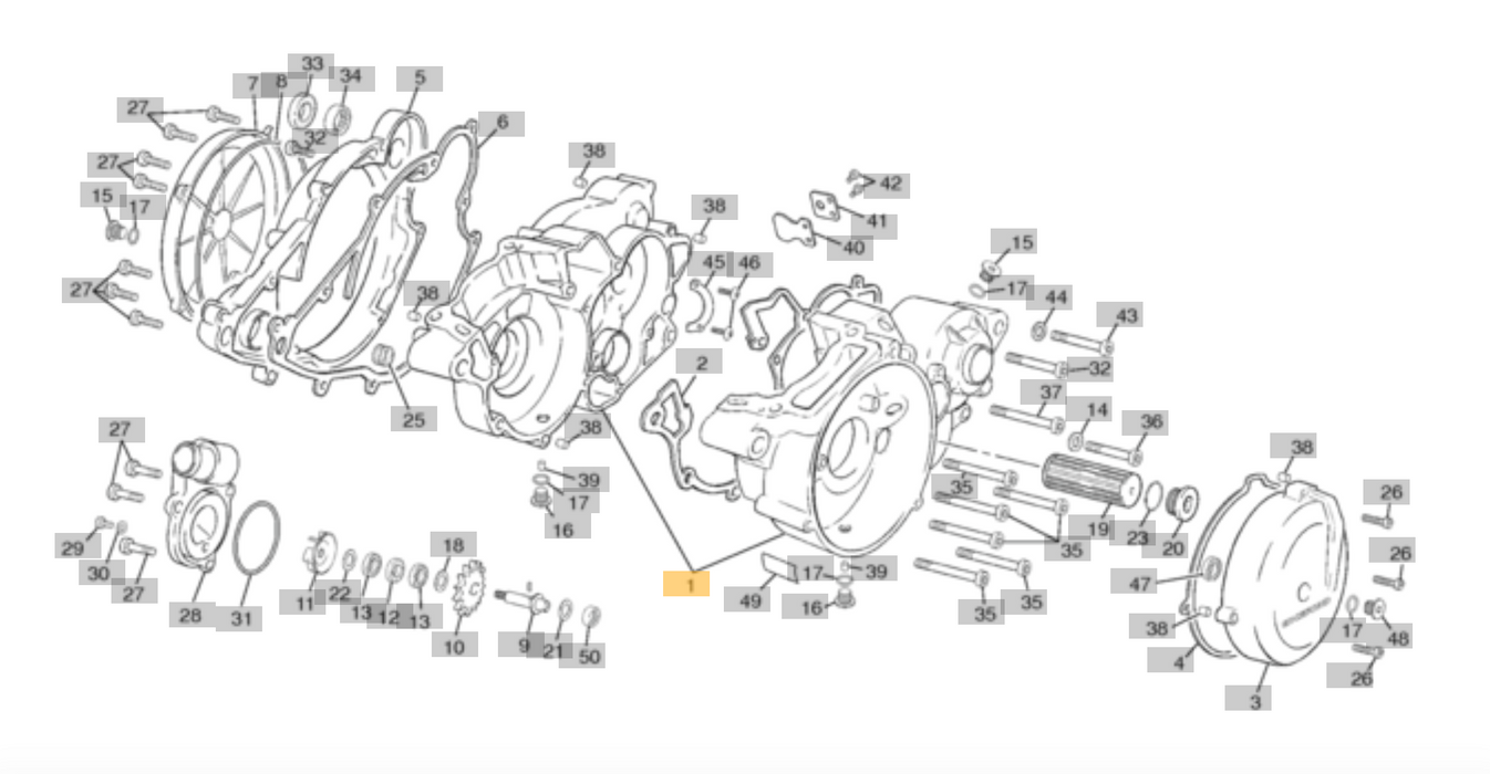 Sherco Crankcase Set 2050 4t