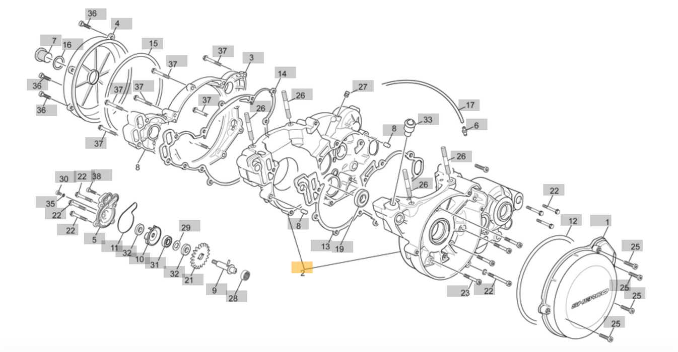 Sherco Crankcase Set 3129