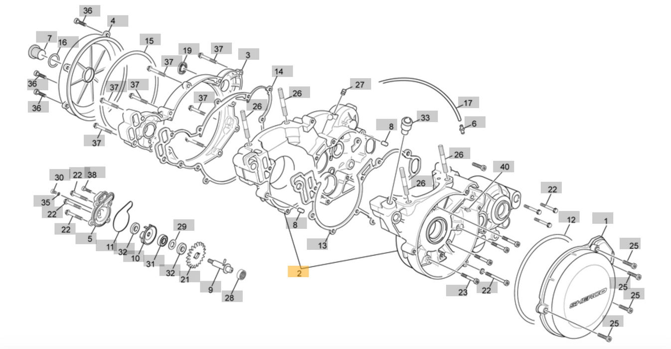 Sherco Crankcase Set 4904