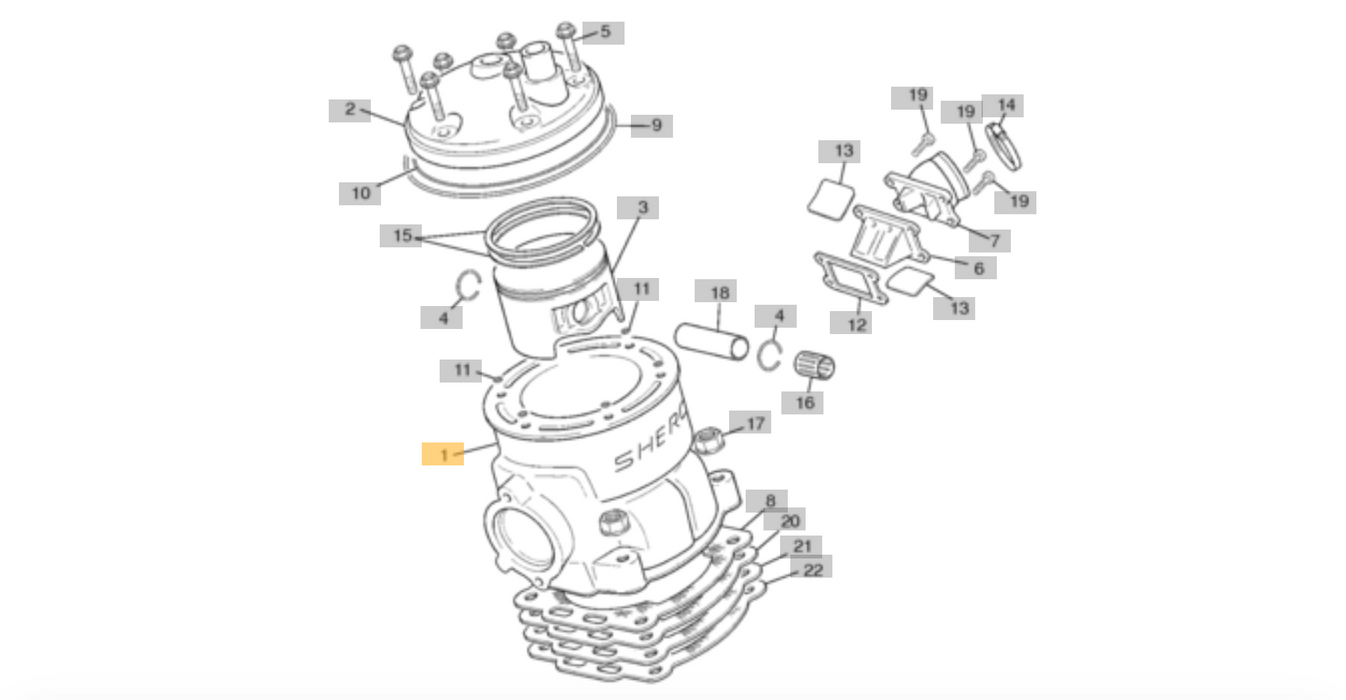 Sherco Cylinder 290cc 2850/M245