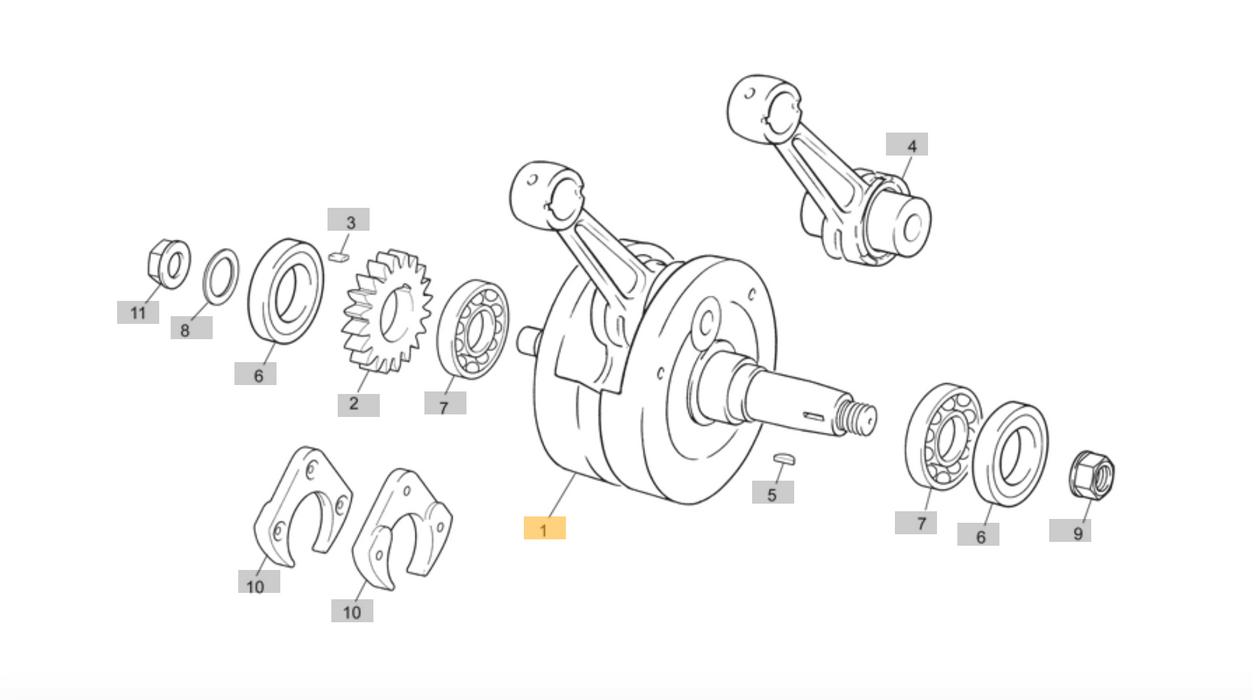 Sherco Crankshaft 125/200cc 4906