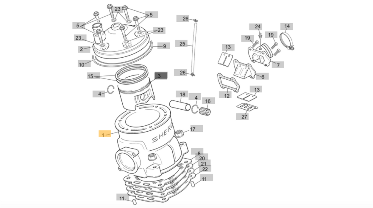 Sherco Cylinder 125cc 3147