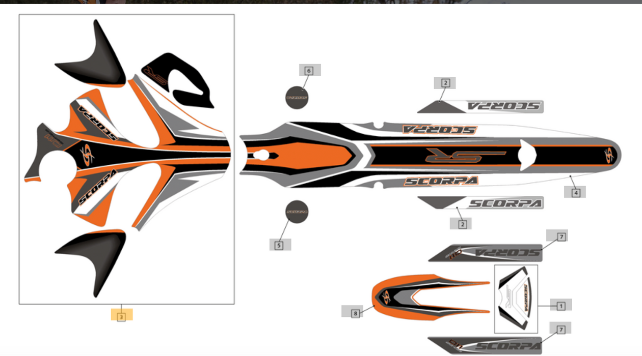 Scorpa Decal Kit Tank 2011 (2763)