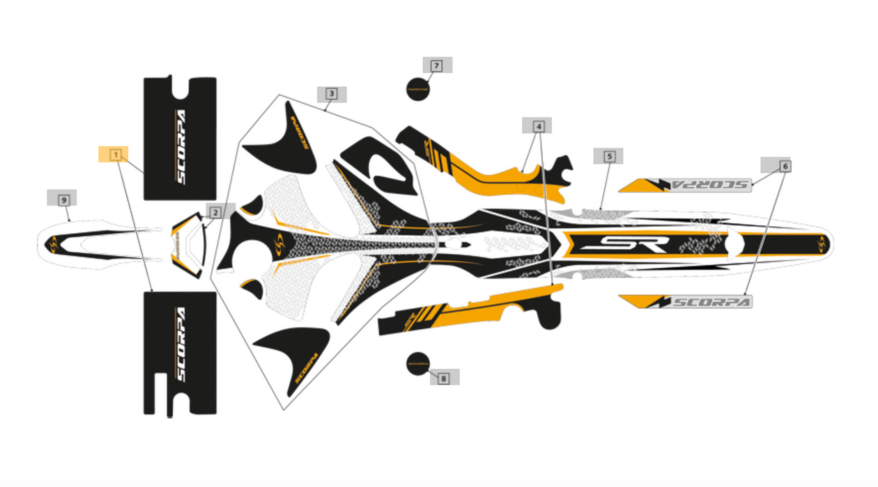 Scorpa Decal Kit Fork 2012-2013 (3883)