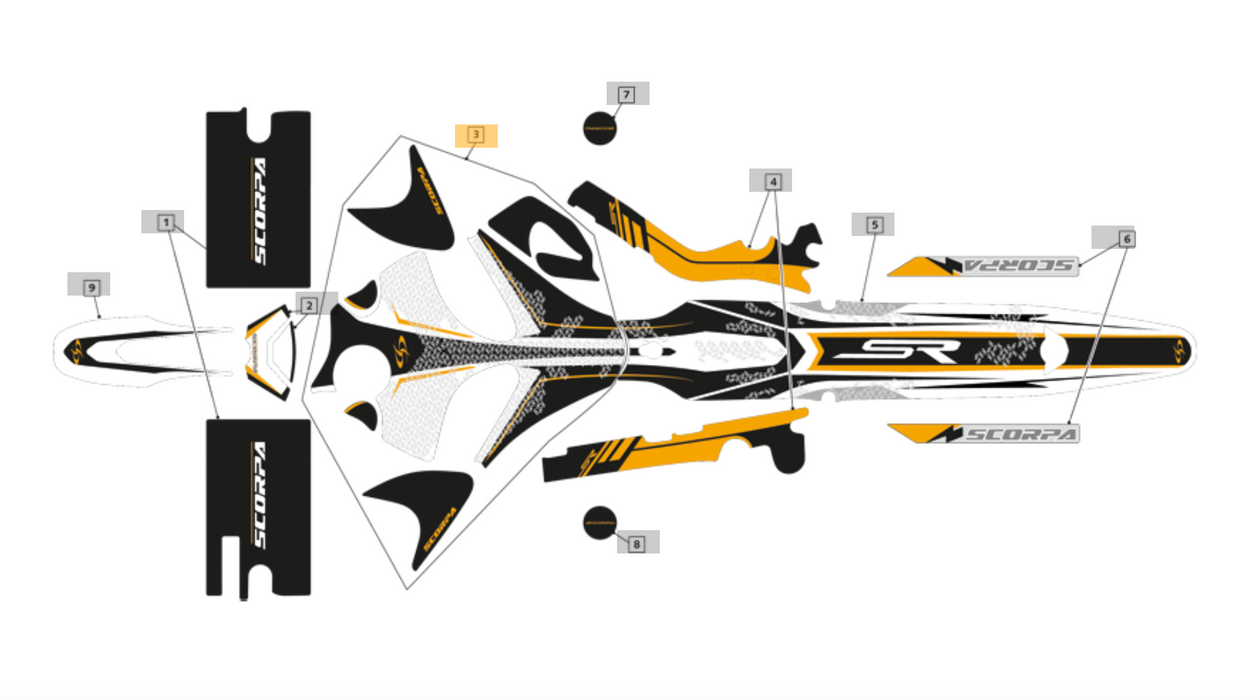 Scorpa Decal Kit Tank 2012 (3884)