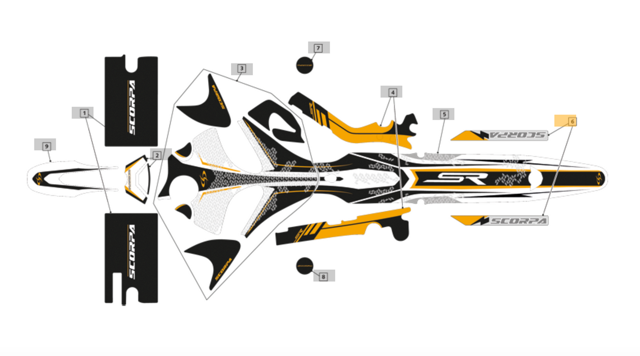 Scorpa Decal Kit Swing Arm 2012 (3886)
