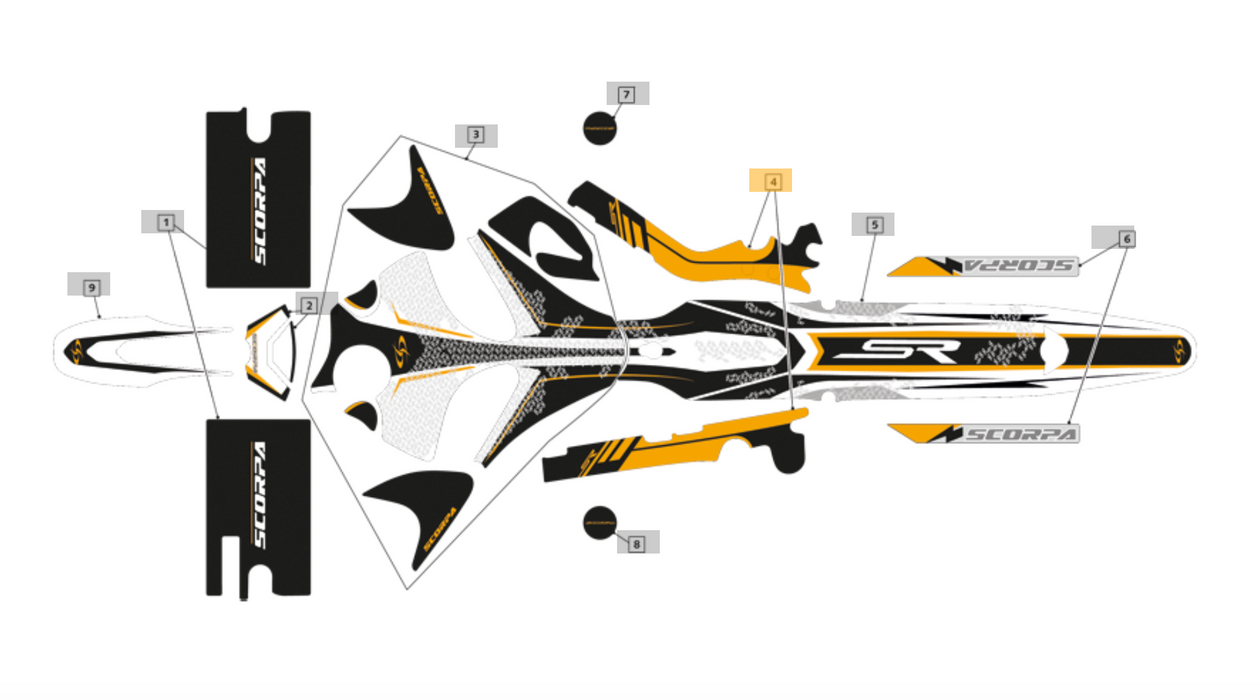 Scorpa Decal Kit Frame 2012 (3887)
