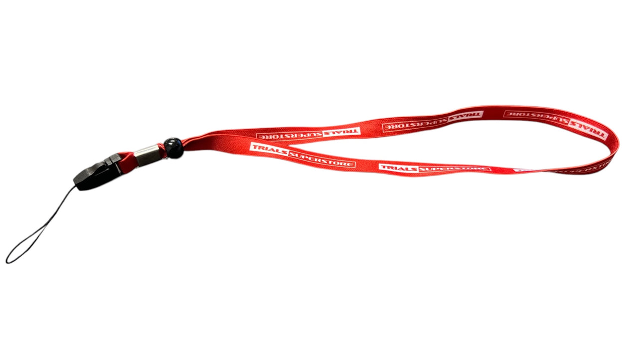 Kill Button Lanyard "Trials Superstore" Elastic Red