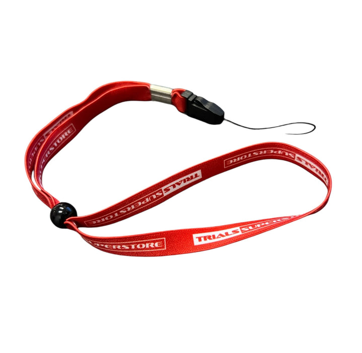 Kill Button Lanyard "Trials Superstore" Elastic Red