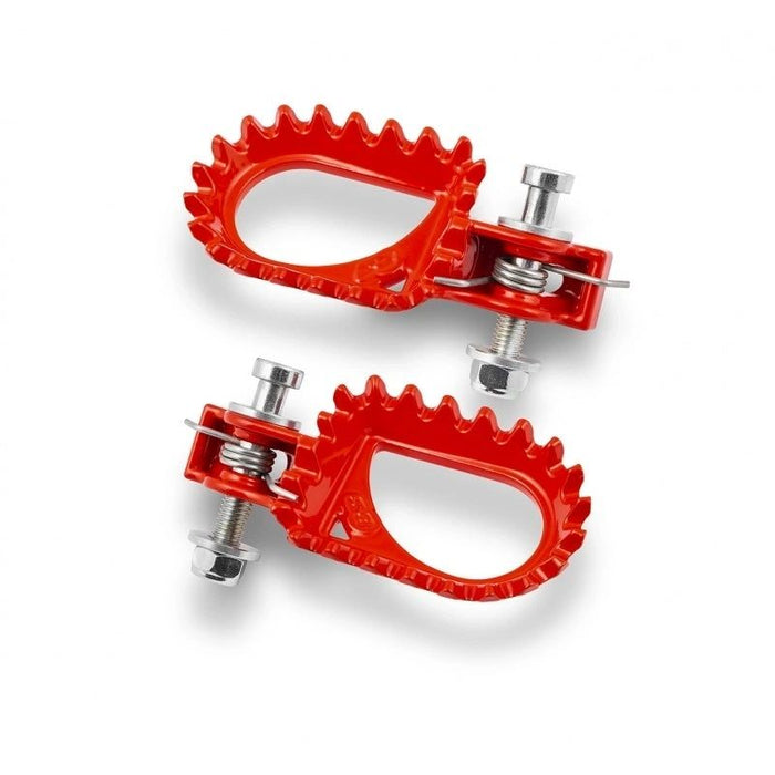 Footpegs S3 Hard Rock Steel Red