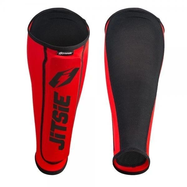 Jitsie Dynamik Shin Guards Red