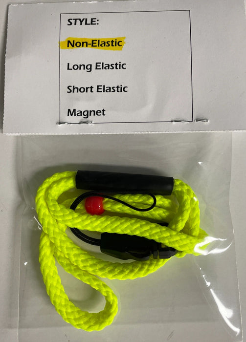 Kill Button Lanyard "The Better Tether" Non Elastic Yellow