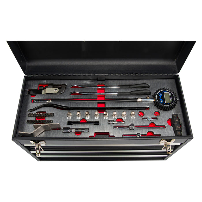 BikeMaster 3 Drawer Toolbox (Includes 129 Piece Tool Set)