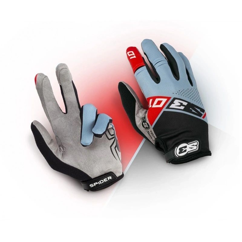 S3 Spider Gloves Grey V-997- Trials Parts USA Store Trial