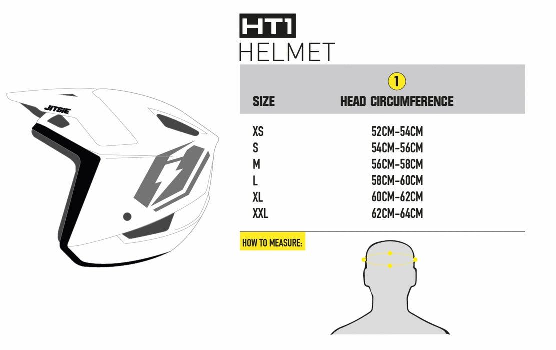 Jitsie HT1 Umix Helmet Black/White