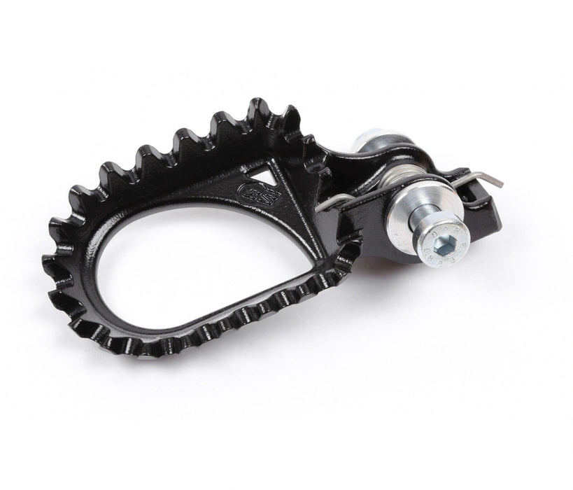 Footpegs S3 Hard Rock Steel Black 10mm Rear