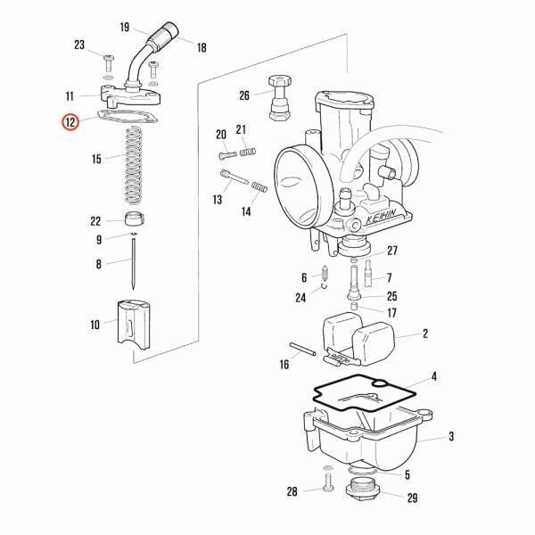 Keihin Top Cap Cover Gasket