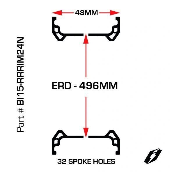 Bicycle 24" Rear Rim