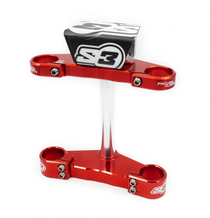 S3 Beta Triple Clamps 39mm Tech Red