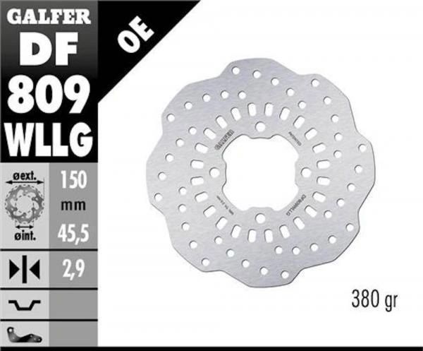 Rear Brake Disc Galfer Solid