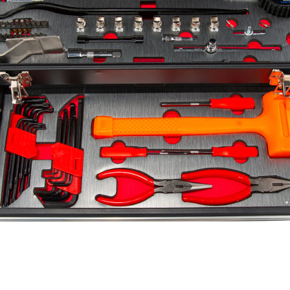 BikeMaster 3 Drawer Toolbox (Includes 129 Piece Tool Set)