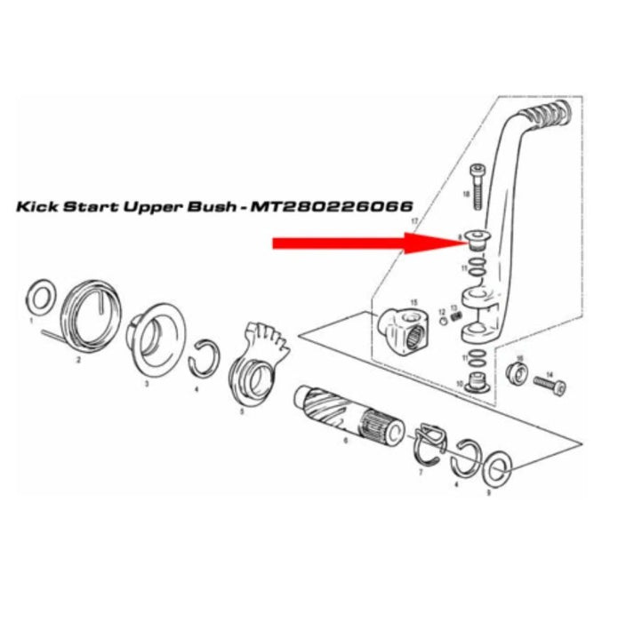 GasGas Pro Upper Kickstart Lever Bushing