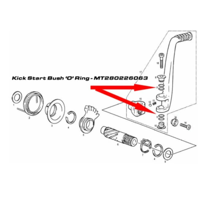 GasGas Pro Kickstart Lever Busing O-ring