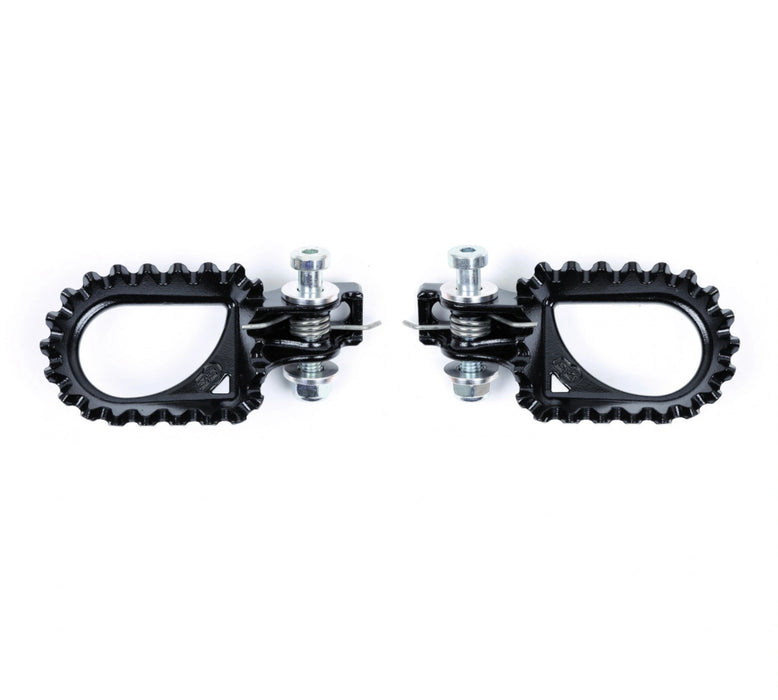 Footpegs S3 Hard Rock Steel Black 10mm Rear